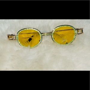 Retro Style Rhinestone Sunglasses